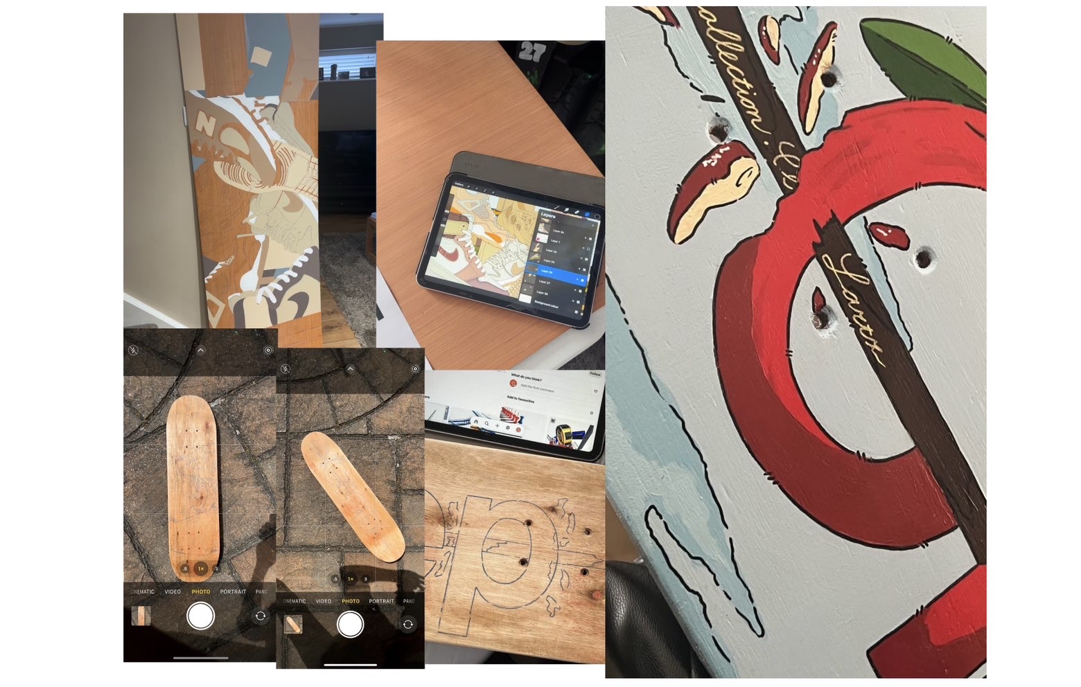 Product studies, sketches and Crep packaging development